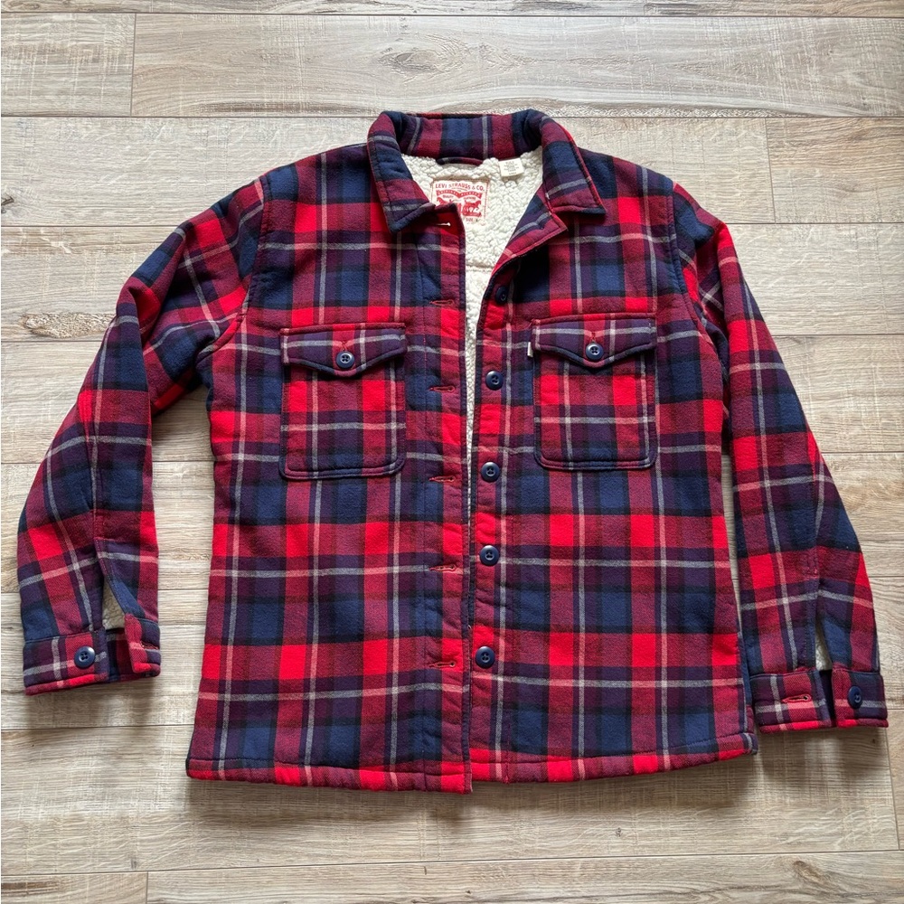 Levi's women Sherpa lined flannel coat